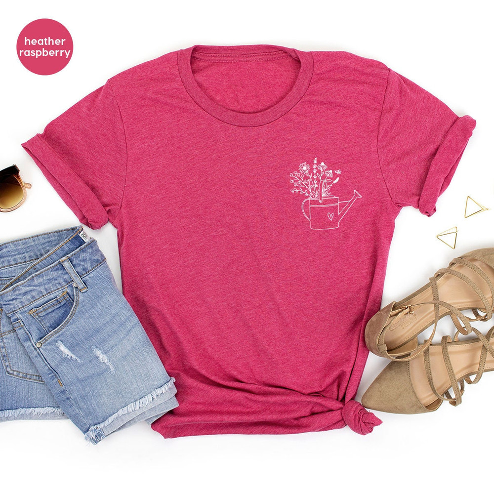 Plant Shirt, Pocket Plant Tee, Minimalist Plant Gift, Botanical Shirt, Floral Shirt, Pocket Plant Shirts, Garden Shirt, Plant Shirts For Her - 8.jpg