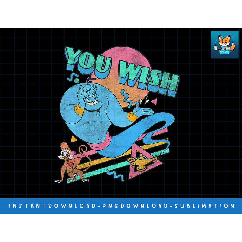 Disney Princess Genie Abu You Wish Eighties Symbols png, sublimate, digital print.jpg