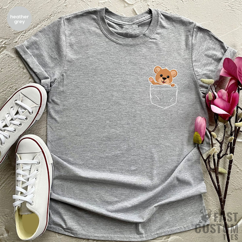 Pocket Bear Shirt, Cute Bear Shirt, Pocket Tee, Bear Youth Shirt, Animal Lover Shirt, Shirts for Women, Pocket Bear Toddler, Bear Baby Shirt - 4.jpg