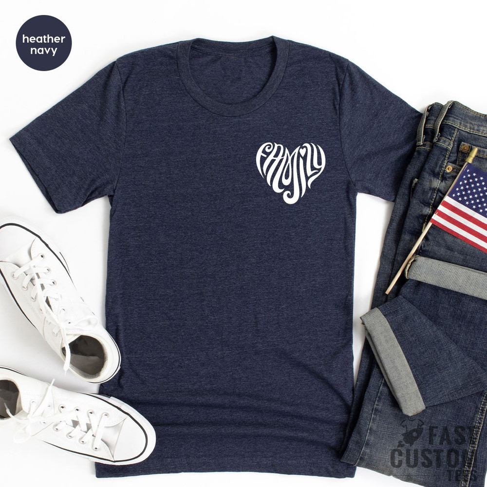 Pocket Family Love Shirt, Heart Family T Shirt, Family Matching Shirt, Family Gift Shirts, Family Members T-Shirt - 8.jpg