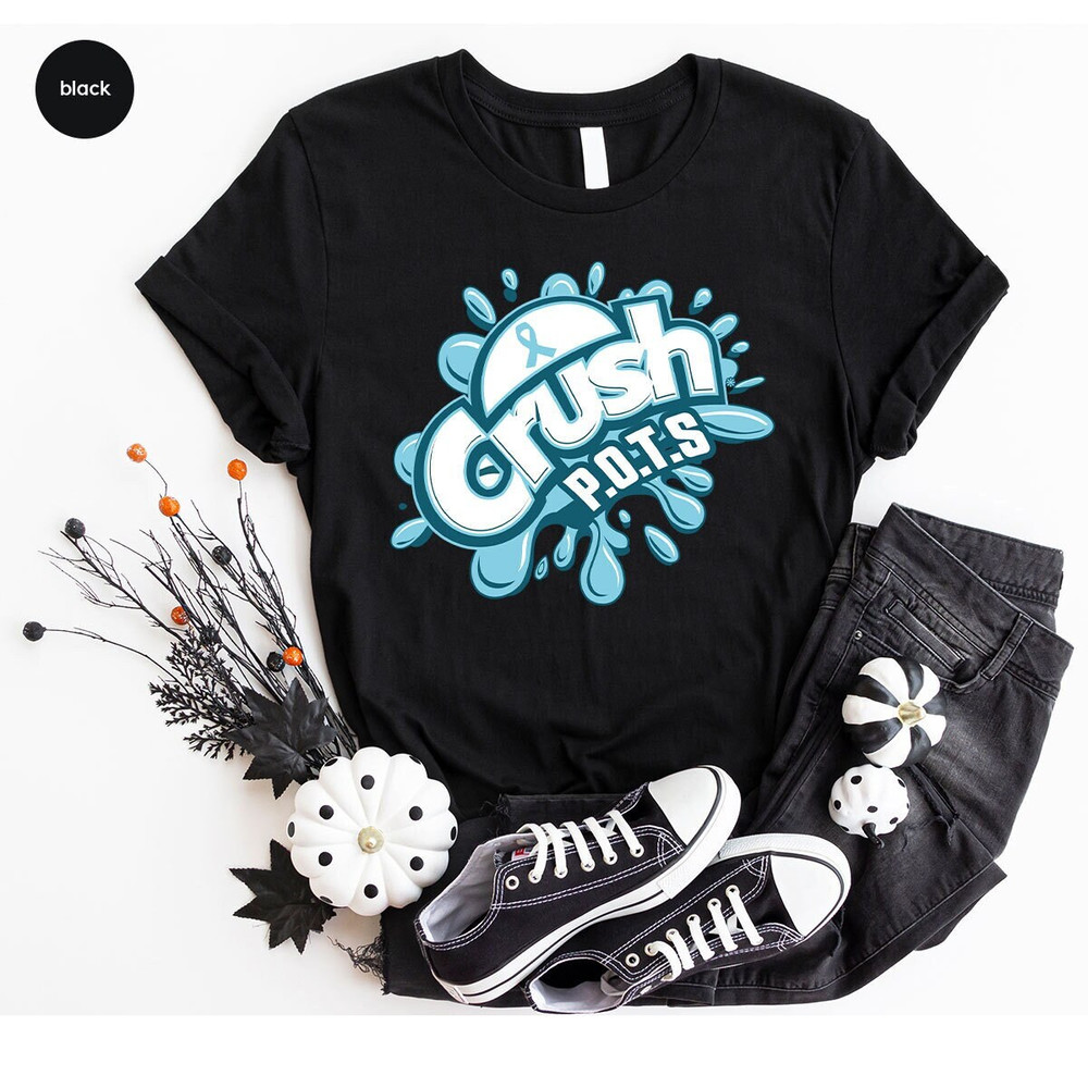 POTS Warrior Gift, POTS Awareness Graphic Tees, Postural Orthostatic Tachycardia Syndrome, Chronic Illness Outfit, Awareness Month Clothing - 1.jpg