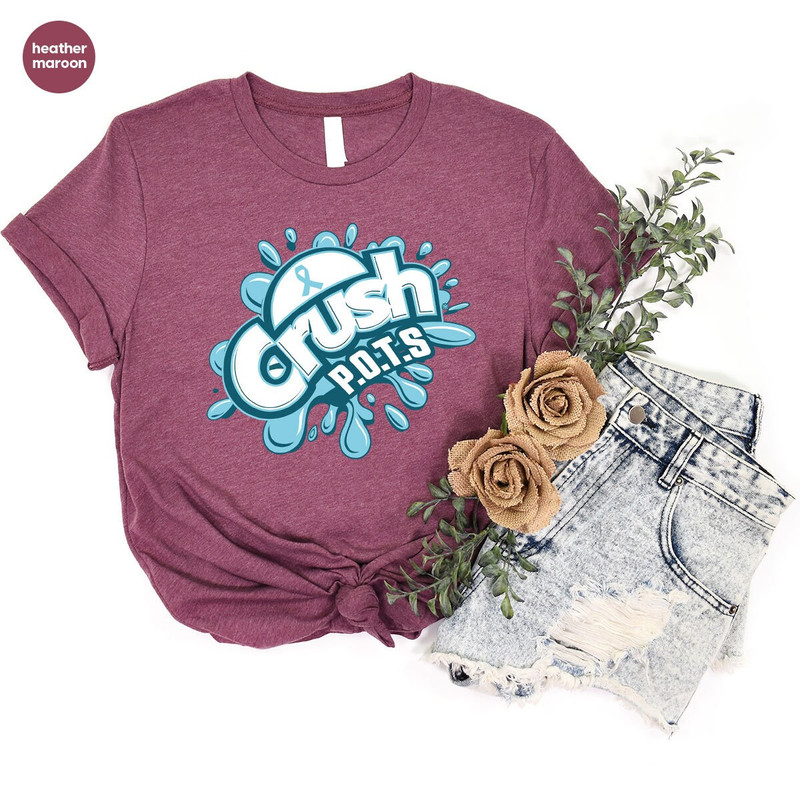 POTS Warrior Gift, POTS Awareness Graphic Tees, Postural Orthostatic Tachycardia Syndrome, Chronic Illness Outfit, Awareness Month Clothing - 3.jpg