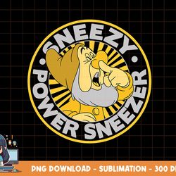 disney snow white sneezy power sneezer graphic t-shirt png, sublimation, digital print