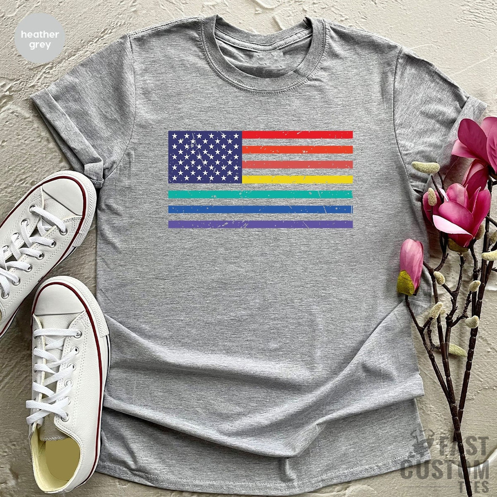 Pride Shirt, LGBT Shirt, American LGBT Flag Shirt, Trans Shirt, Bisexual Shirt, Lgbt Flag Shirt, LGBTQ Shirt, Lesbian Gift, Trans T-Shirt - 1.jpg
