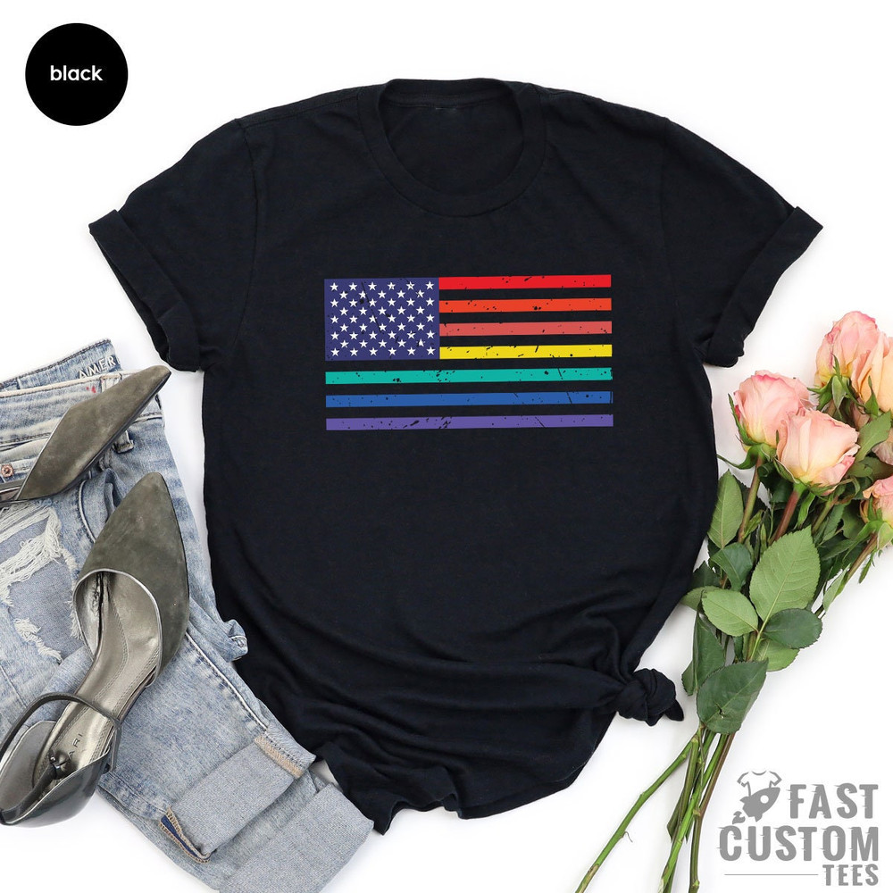 Pride Shirt, LGBT Shirt, American LGBT Flag Shirt, Trans Shirt, Bisexual Shirt, Lgbt Flag Shirt, LGBTQ Shirt, Lesbian Gift, Trans T-shirt - 4.jpg