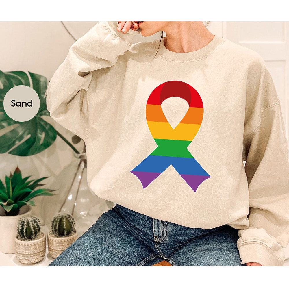 Pride TShirt, Lesbian Gifts, LGBTQ Ribbon Graphic Tees, Pride Awareness Shirt, Trans Pride Clothes, Pride Gifts, Bisexual Pride T Shirt - 7.jpg