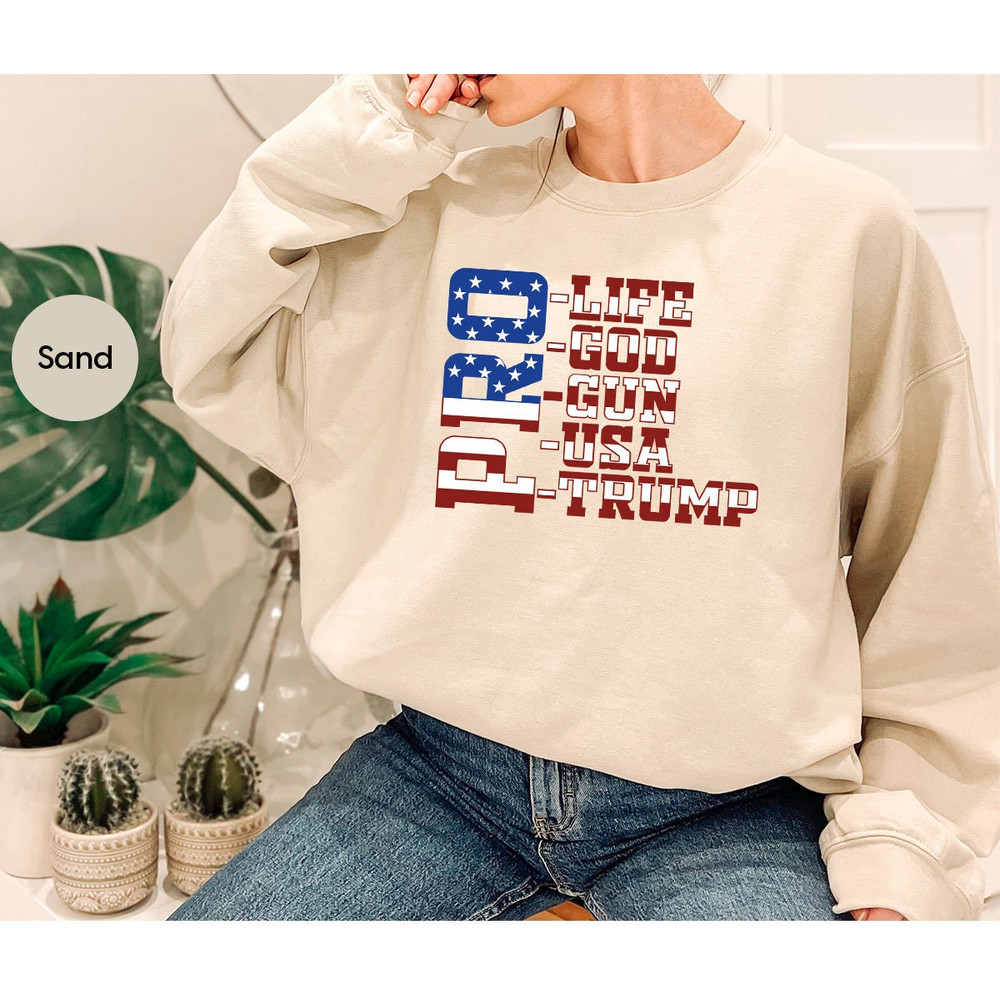 Pro Life Shirt, Patriotic Crewneck Sweatshirt, 4th of July Shirt, Patriotic Gifts, US Flag Tees, Republican T-Shirt, Freedom Tees - 7.jpg