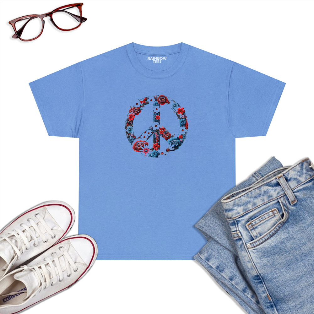 Floral-Peace-Sign-American-4th-Of-July-Patriotic-T-Shirt-Carolina-Blue.jpg