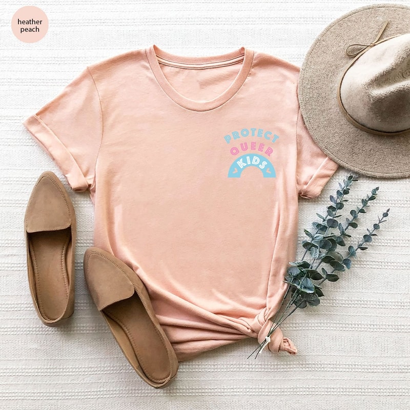 Protect Queer Kids Pocket Shirts, Aesthetic Queer Pride Clothing, Pocket Tee Queer Gifts, The Future is Queer T Shirt, Cotton Queer Clothes - 7.jpg