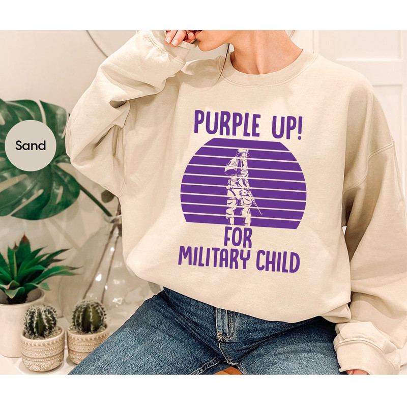 Purple Up For Military Child TShirt, Military Kids Shirt, Military Child Awareness Tees, Military Family Outfit, Month Of The Military Child - 6.jpg