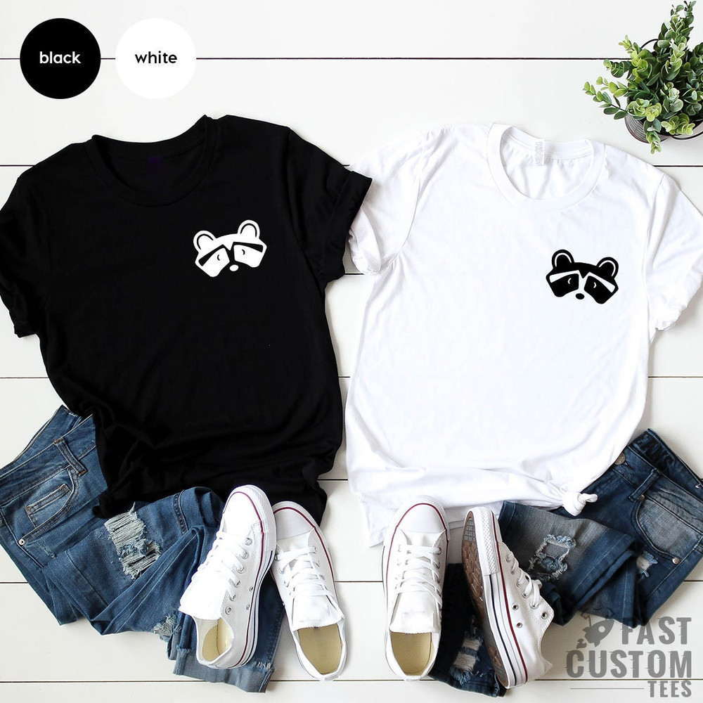Racoon Pocket Shirt, Racoon T-shirt, Animal Lover Shirt, Funny Racoon Shirt, Cute Racoon Shirt, Minimalist T Shirt, Racoon Lover Shirt - 2.jpg