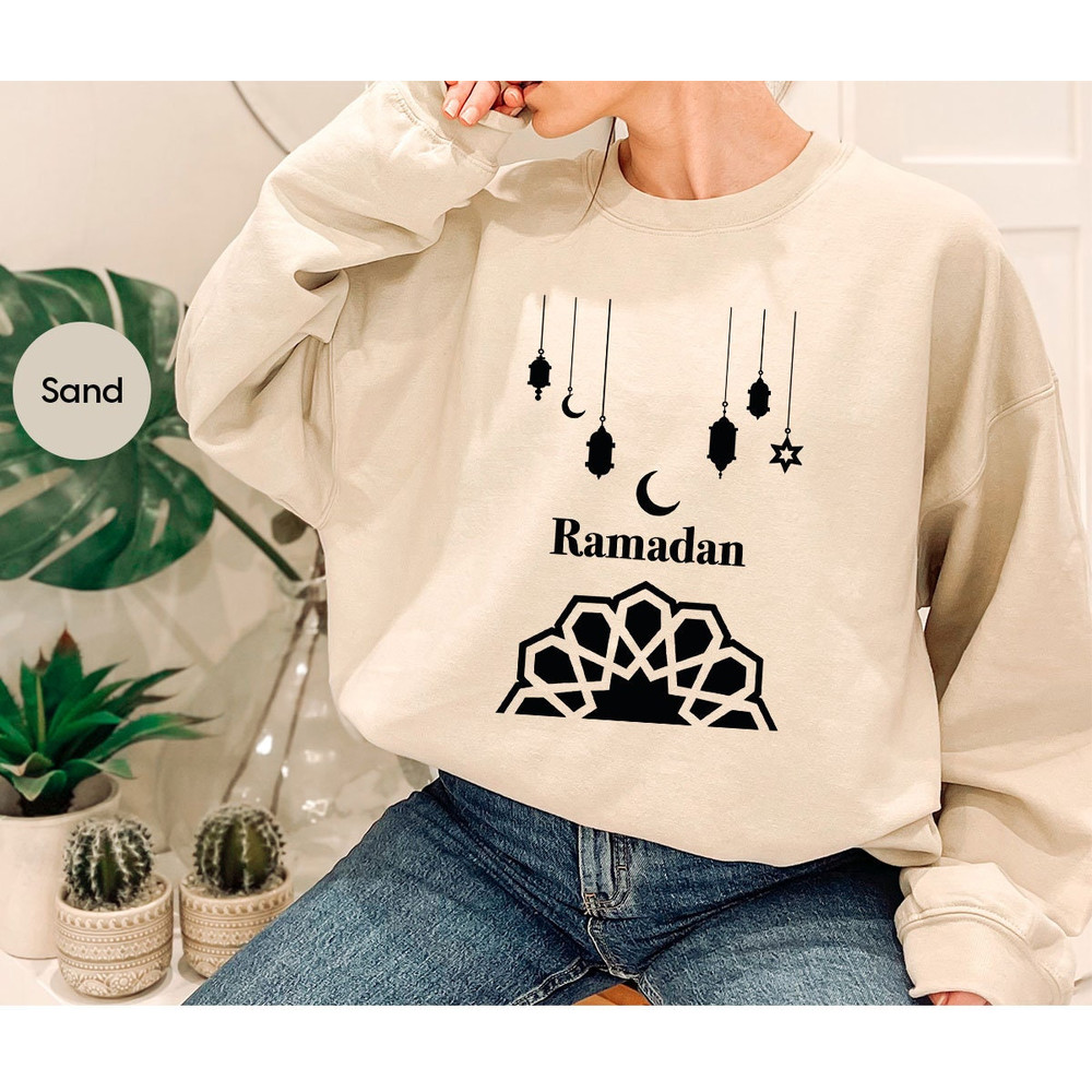 Ramadan Hoodies and Sweaters, Gift for Muslim, Religious Crewneck Sweatshirt, Fasting Long Sleeve Shirts, Retro Faith Hooded, Gift for Her - 3.jpg