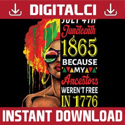 july 4th juneteenth 1865 because my ancestors afro girl png, african american png, juneteenth the real independence png