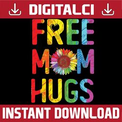 free mom hugs gay pride lgbt daisy rainbow flower png, lgbtq pride png, pride month png, gay pride, free mom hugs