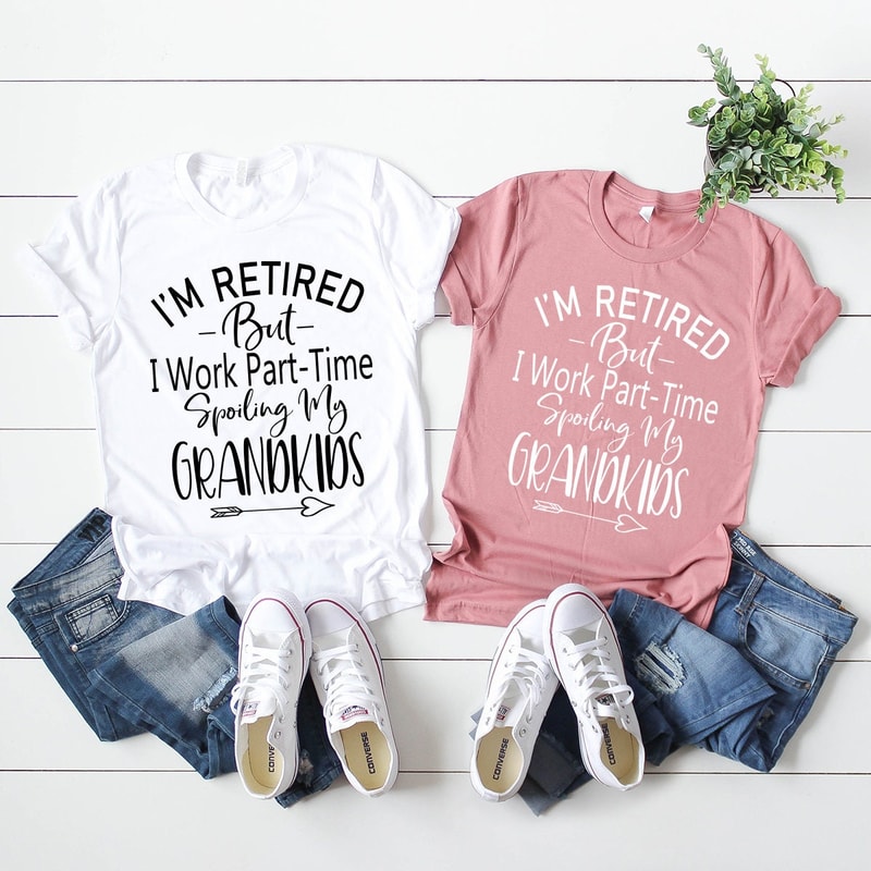 Retired Grandparents Shirt, Retired Grandpa Shirt, Retired Grandma Shirt, Gift From Grandkids, Spoiling Grandkids Shirt, I'm Retired T-Shirt - 3.jpg