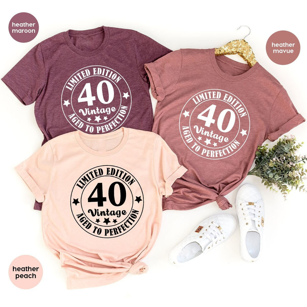 Retro 40th Birthday Shirt, 40th Birthday Gifts for Men, Unisex 40th Birthday Party Shirts, Vintage Birthday Outfit, Dad Birthday Gift - 1.jpg