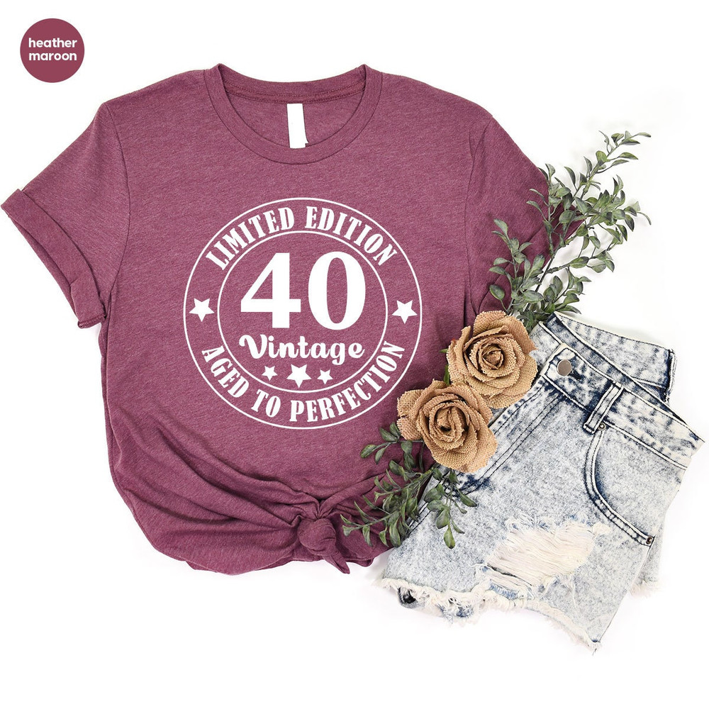 Retro 40th Birthday Shirt, 40th Birthday Gifts for Men, Unisex 40th Birthday Party Shirts, Vintage Birthday Outfit, Dad Birthday Gift - 5.jpg