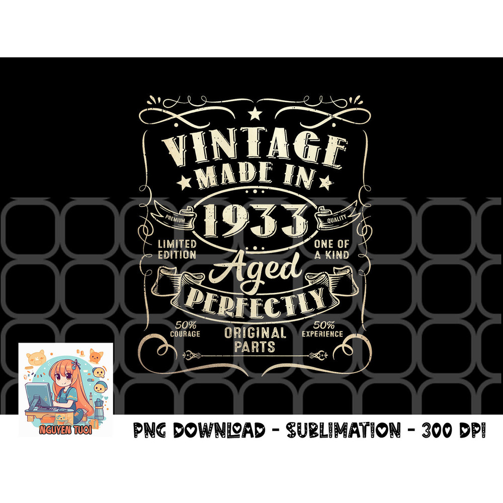 Vintage 90th Birthday Decorations Men Funny 1933 90 Birthday png, digital download.pngVintage 90th Birthday Decorations Men Funny 1933 90 Birthday png, digital