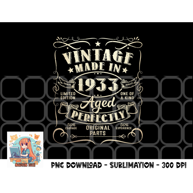 Vintage 90th Birthday Decorations Men Funny 1933 90 Birthday png, digital download.pngVintage 90th Birthday Decorations Men Funny 1933 90 Birthday png, digital