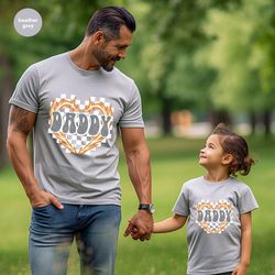 retro daddy shirts, fathers day gifts, cool heart graphic tees, trendy dad t-shirt, funny new dad outfit, papa clothing,