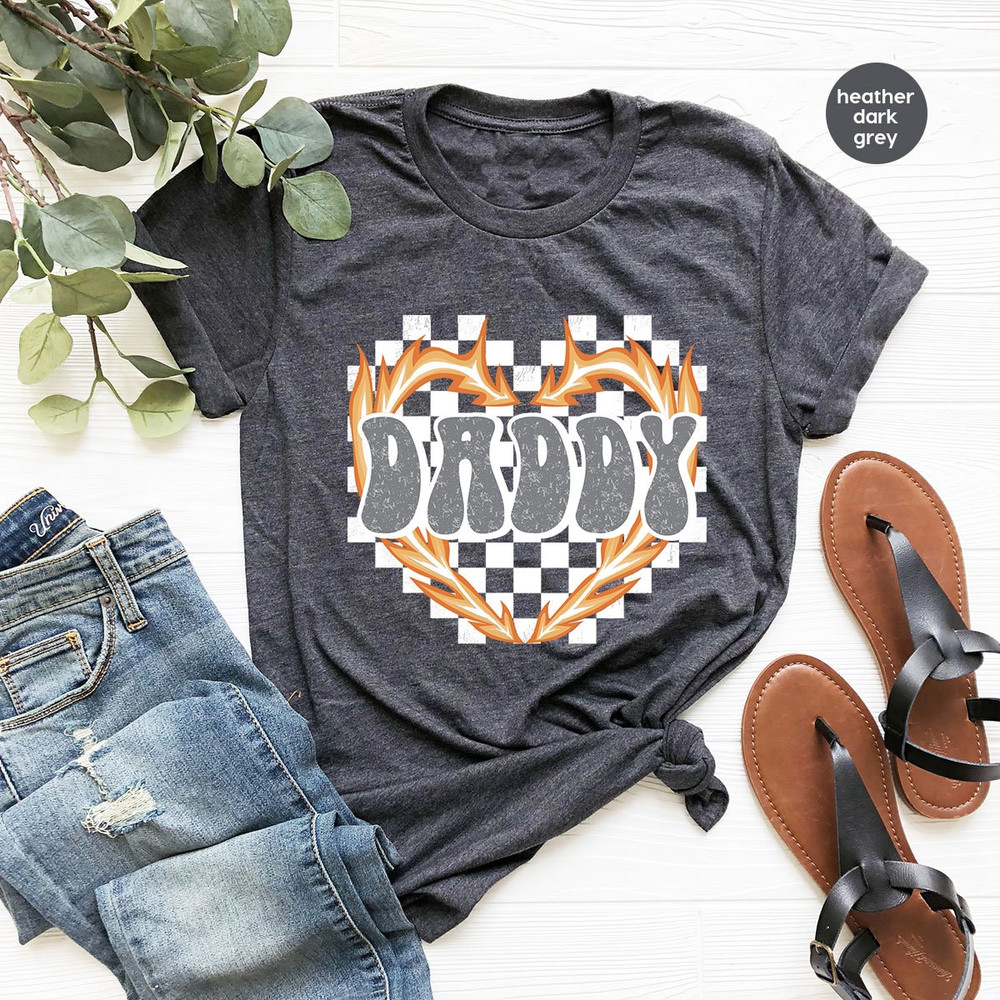 Retro Daddy Shirts, Fathers Day Gifts, Cool Heart Graphic Tees, Trendy Dad T-Shirt, Funny New Dad Outfit, Papa Clothing, Gifts from Wife - 2.jpg
