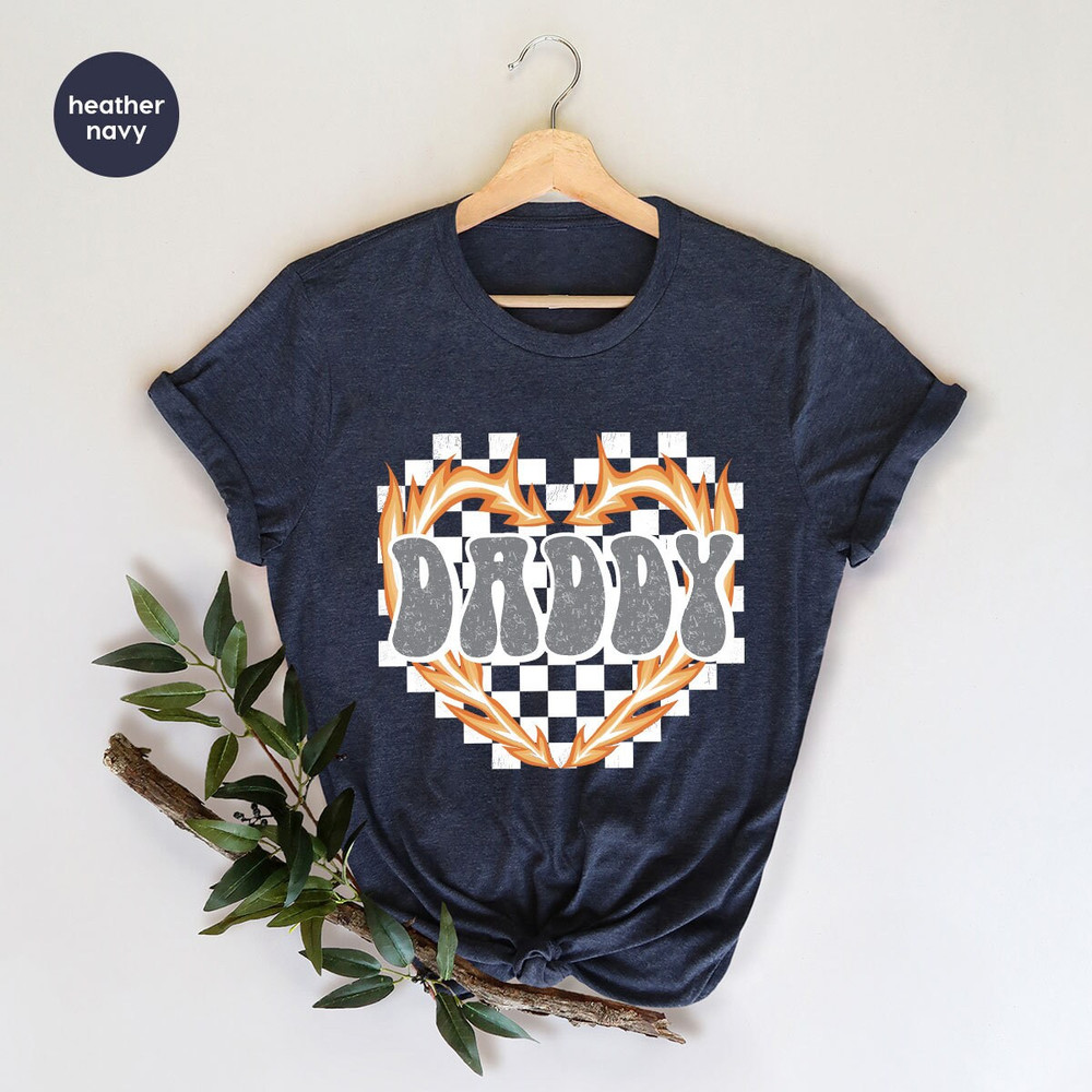 Retro Daddy Shirts, Fathers Day Gifts, Cool Heart Graphic Tees, Trendy Dad T-Shirt, Funny New Dad Outfit, Papa Clothing, Gifts from Wife - 5.jpg