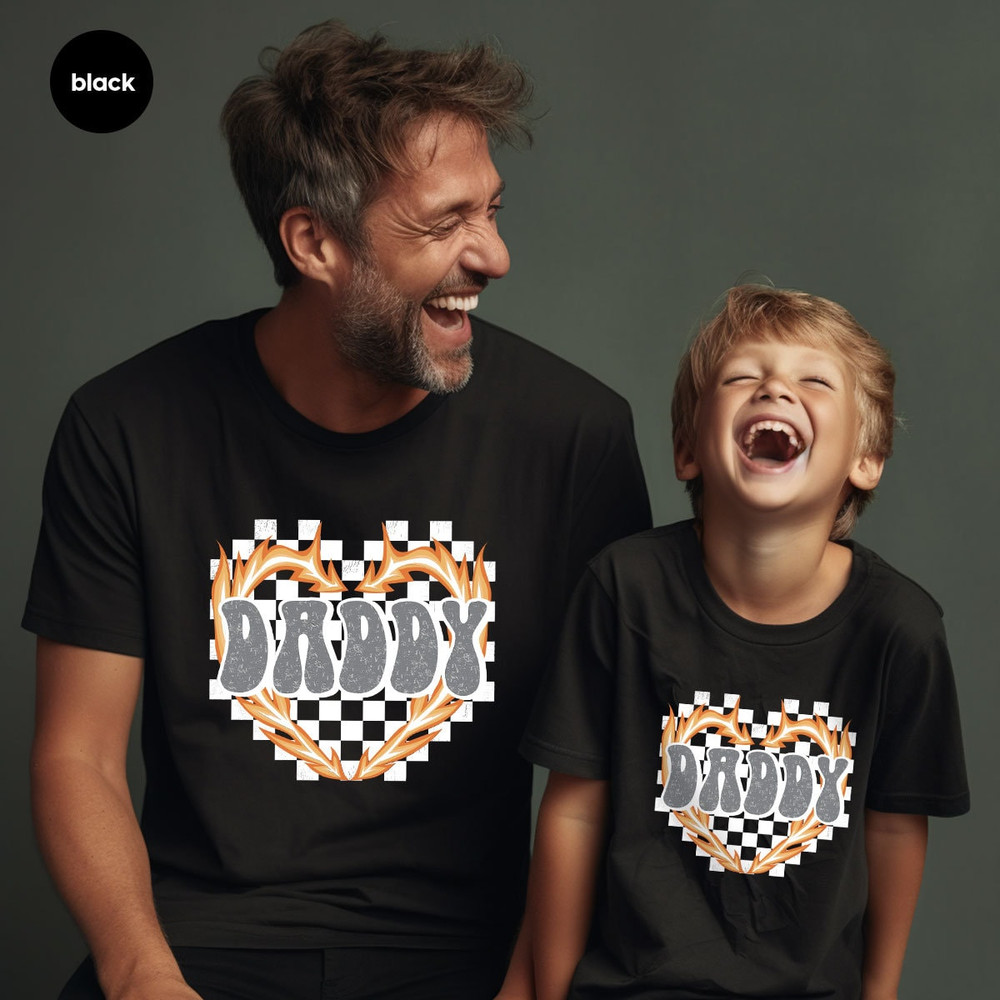 Retro Daddy Shirts, Fathers Day Gifts, Cool Heart Graphic Tees, Trendy Dad T-Shirt, Funny New Dad Outfit, Papa Clothing, Gifts from Wife - 7.jpg