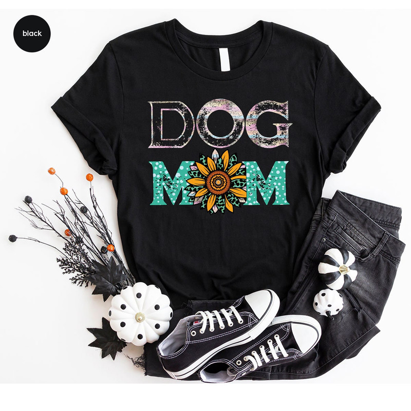 Retro Dog Mom Shirt, Dog Mom Gift, Mothers Day Gift, Vintage Vneck T Shirt, Mothers Day Shirt, Sunflower Graphic Tees, Dog Owner Outfit - 6.jpg