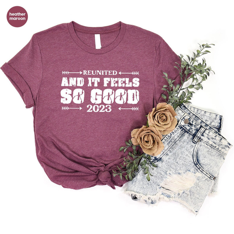 Retro Family Reunion TShirts, Custom Family Matching Shirts, Family Reunion Gift, Personalized Gifts, Reunited And It Feels So Good T-Shirt - 5.jpg
