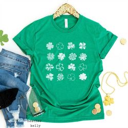 St Patricks Day Shirt, Clover T-shirt, Women St Patricks, Shamrock Shirt, St Patricks For Her, Lucky Clover Tee, Graphic