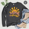 Retro There is Sunshine in My Soul Today Sweatshirts for Women, Boho Hippie Sunshine Beach Summer Long Sleeve Shirts, Aesthetic Summer Girls - 3.jpg