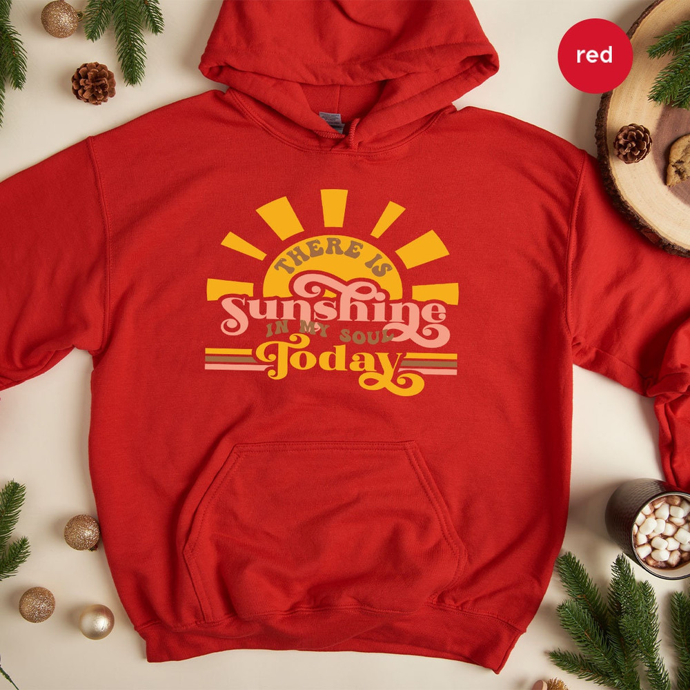 Retro There is Sunshine in My Soul Today Sweatshirts for Women, Boho Hippie Sunshine Beach Summer Long Sleeve Shirts, Aesthetic Summer Girls - 5.jpg