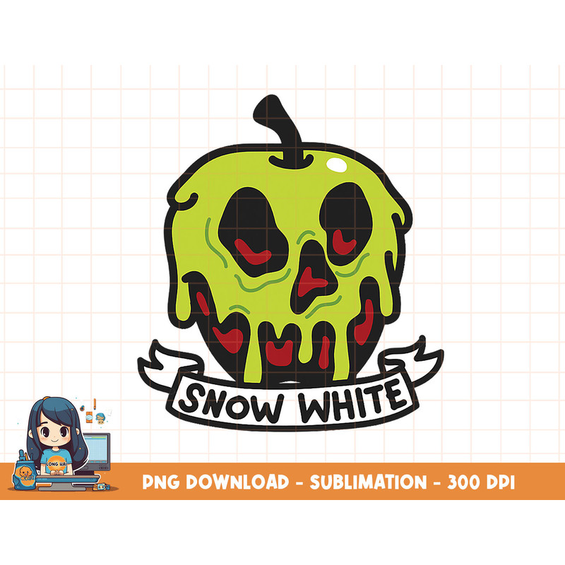 Disney Snow White Snow White Lower Banner Poison Apple png, sublimation, digital print.jpg