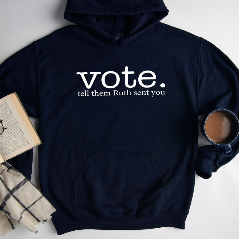 Ruth Bader Ginsburg Hoodie, Vote Tell Them Ruth Sent You Sweatshirt for Women, Political Feminist Long Sleeve Shirts, Send Me RBG Hoodie - 3.jpg