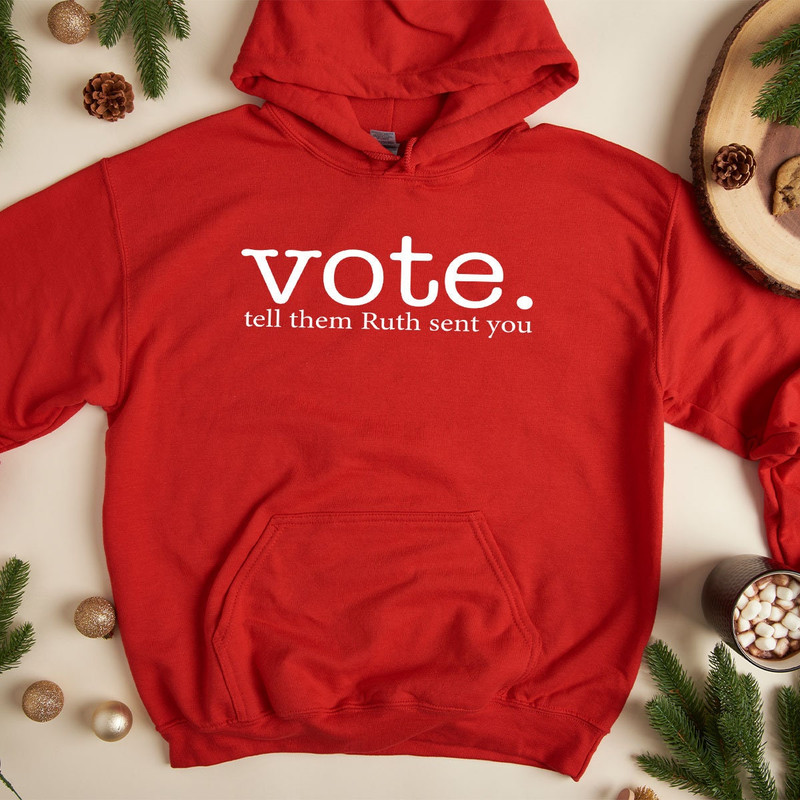 Ruth Bader Ginsburg Hoodie, Vote Tell Them Ruth Sent You Sweatshirt for Women, Political Feminist Long Sleeve Shirts, Send Me RBG Hoodie - 4.jpg