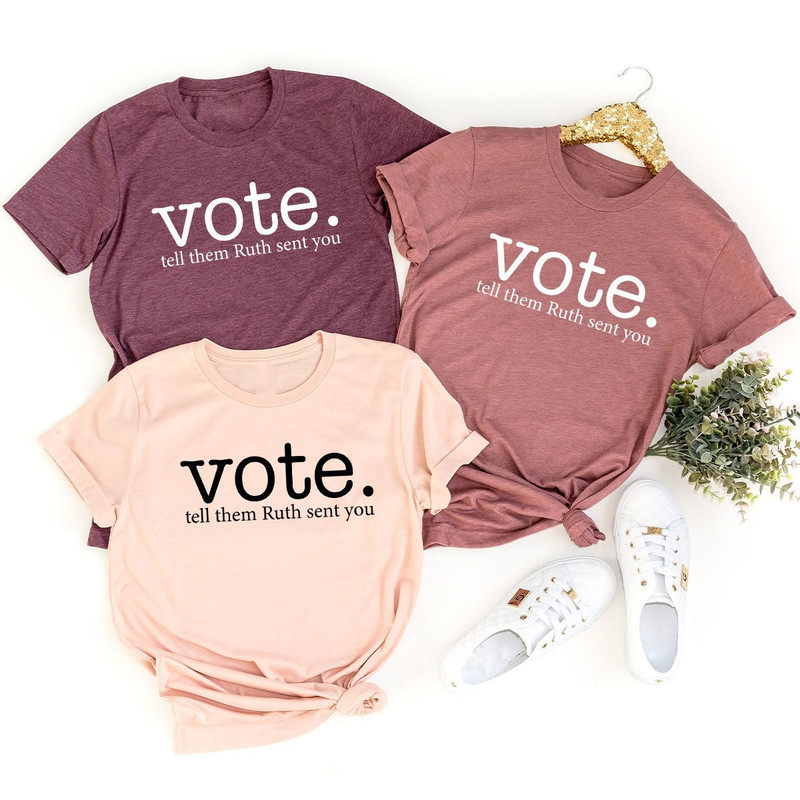 Ruth Bader Ginsburg Shirt, Vote Tell Them Ruth Sent You, Political Shirt, Feminist T-Shirt, Send Me RBG, Women's Rights Equality Shirt - 1.jpg