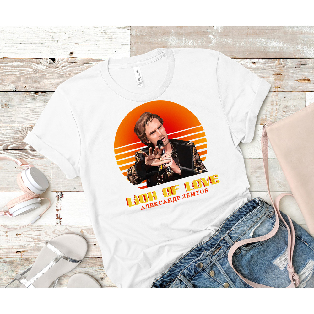 Lion of Love Alexander Lemtov Russia Eurovision Fire Saga Essential T-Shirt 42_White_White.jpg