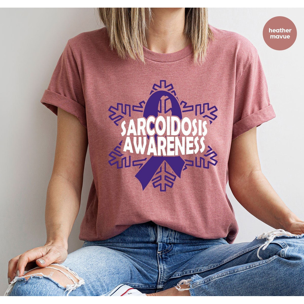 Sarcoidosis Awareness Shirt, Sarcoidosis Support Sweatshirt, Sarcoidosis Survivor T-Shirt, Awareness Gift, Stronger Than Sarcoidosis Tee - 1.jpg