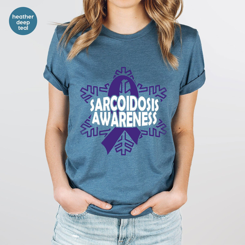 Sarcoidosis Awareness Shirt, Sarcoidosis Support Sweatshirt, Sarcoidosis Survivor T-Shirt, Awareness Gift, Stronger Than Sarcoidosis Tee - 3.jpg
