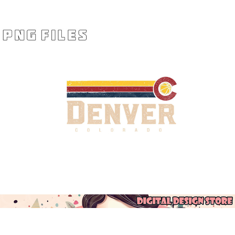 Vintage Denver Basketball CO Tee Retro B-ball Denver png, digital download copy.jpg
