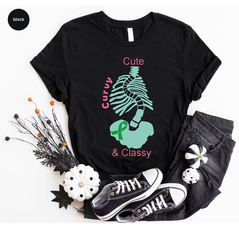 Scoliosis Shirt, Scoliosis Awareness Outfit, Scoliosis Warrior Gift, Scoliosis Survivor Tshirt, Scoliosis Green Ribbon, Spine Graphic Tees - 1.jpg