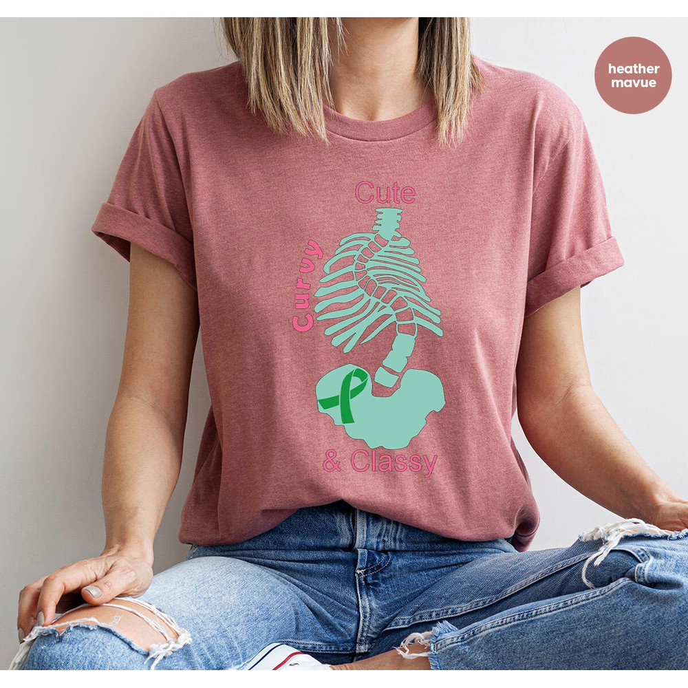 Scoliosis Shirt, Scoliosis Awareness Outfit, Scoliosis Warrior Gift, Scoliosis Survivor Tshirt, Scoliosis Green Ribbon, Spine Graphic Tees - 2.jpg