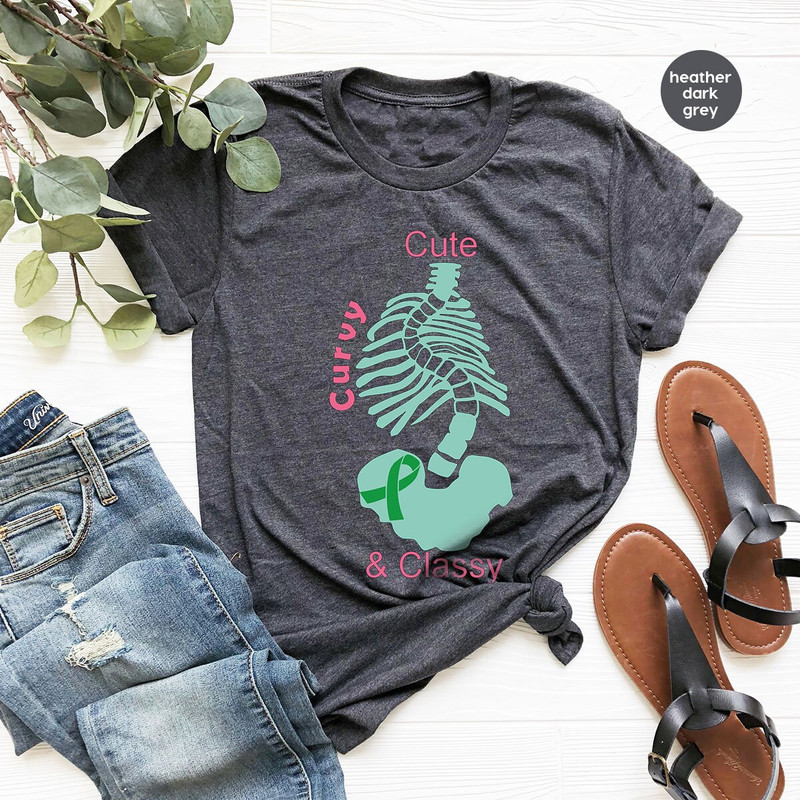 Scoliosis Shirt, Scoliosis Awareness Outfit, Scoliosis Warrior Gift, Scoliosis Survivor Tshirt, Scoliosis Green Ribbon, Spine Graphic Tees - 3.jpg