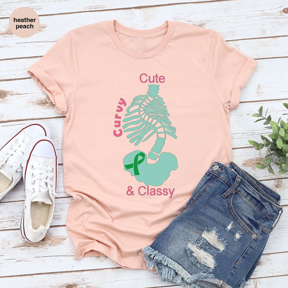 Scoliosis Shirt, Scoliosis Awareness Outfit, Scoliosis Warrior Gift, Scoliosis Survivor Tshirt, Scoliosis Green Ribbon, Spine Graphic Tees - 8.jpg