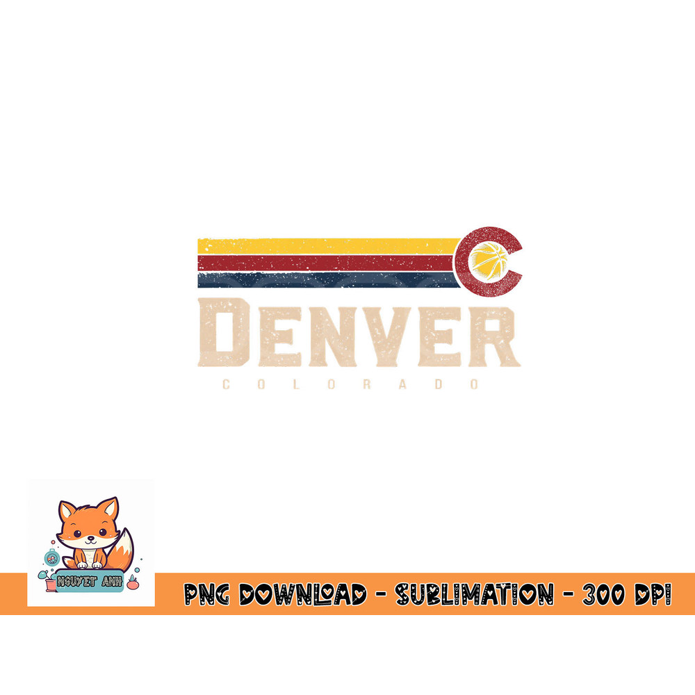 Vintage Denver Basketball CO Tee Retro B-ball Denver png, digital download copy.jpg