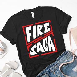 fire saga shirt, igniting the stage t shirt, fire saga t shirt, melodies unleashed t shirt