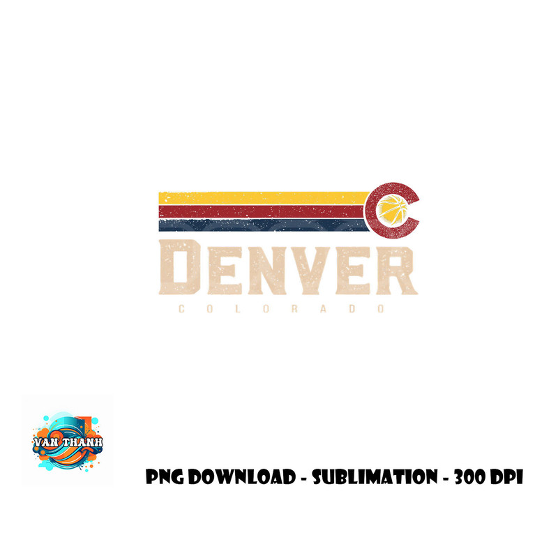 Vintage Denver Basketball CO Tee Retro B-ball Denver png, digital download copy.jpg
