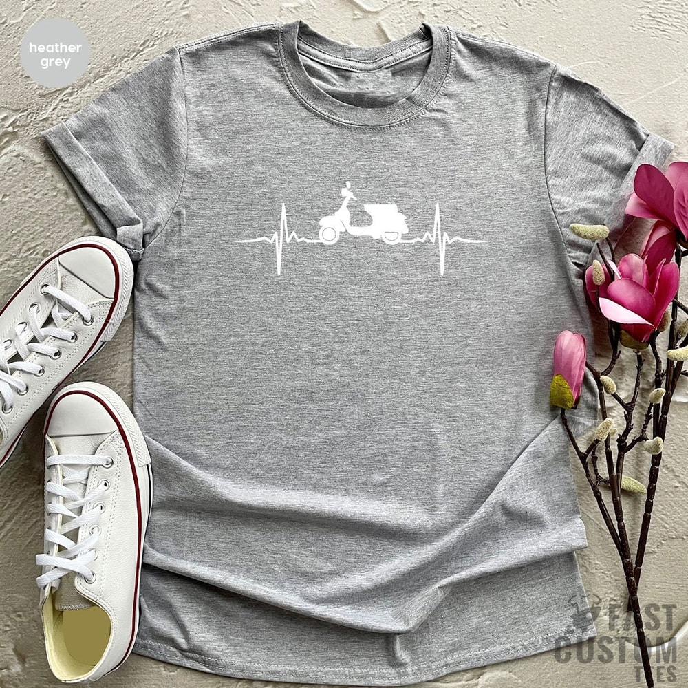 Scooter Shirt, Riding Shirt, Moped T-Shirt, Scooter Silhouette Shirt, Retro Scooter T-Shirt - 5.jpg