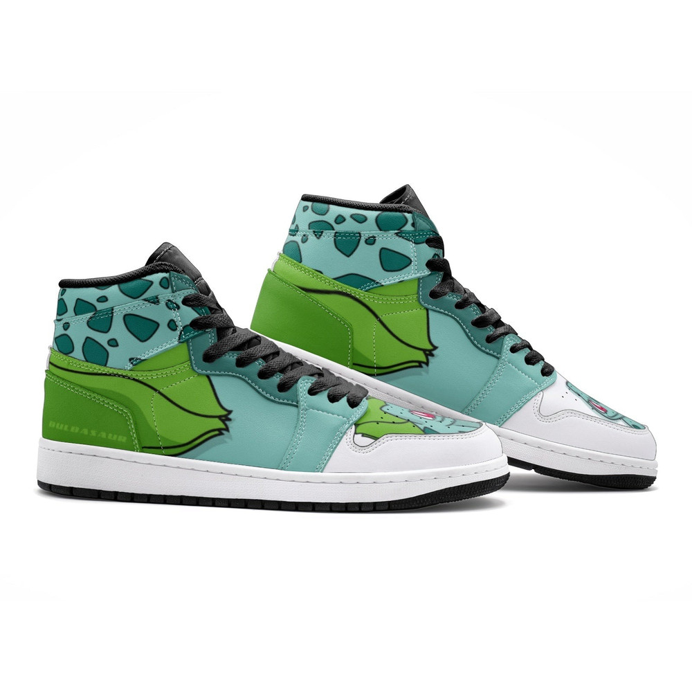 Bulbasaur Starter Pokemon JD1 Shoes, Bulbasaur Starter Pokemon Jordan 1 Shoes, Bulbasaur Starter Pokemon Shoes Sneaker