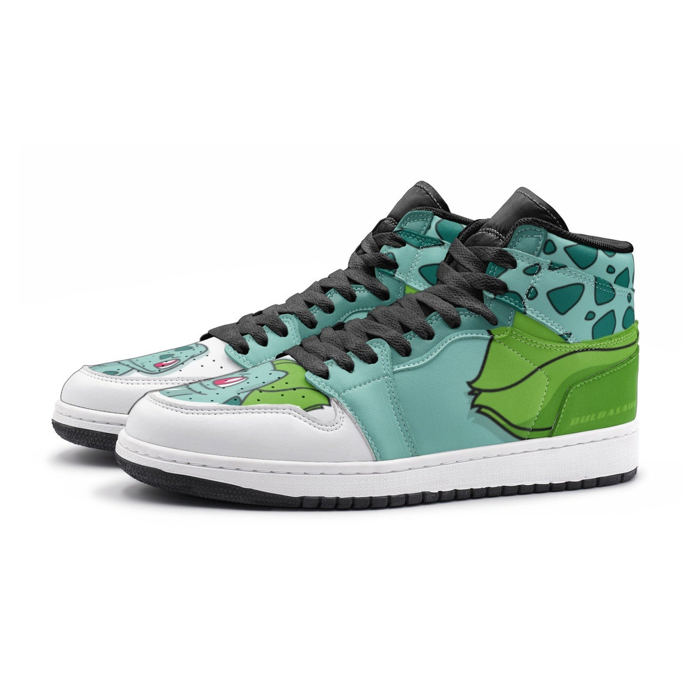 Bulbasaur Starter Pokemon JD1 Shoes, Bulbasaur Starter Pokemon Jordan 1 Shoes, Bulbasaur Starter Pokemon Shoes Sneaker